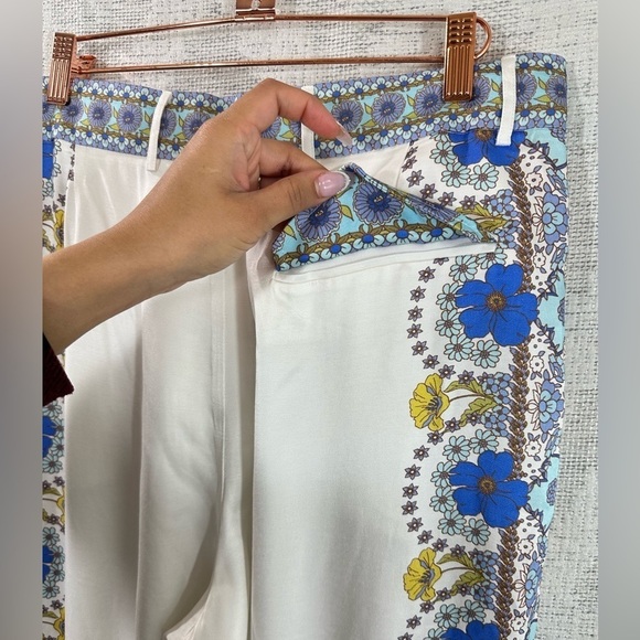 Hale Bob Omia twill printed high waisted pants - Picture 3 of 11